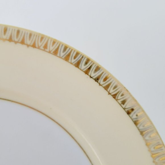 Vintage Floral Chikaramachi Gold & Cream Embossed Hand-Painted Salad Plates(2) - Picture 8 of 13